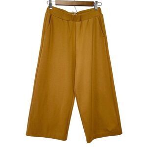 Women Culotte Wide Legs Cropped Pants Medium Brown
